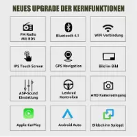 Insta24 Autoradio Android 13 für VW Tiguan 5N 2007-2016 9 Zoll Touchscreen GPS Navigation Carplay Android Auto FM RDS WLAN Bluetooth 4 x 45 Watt 2-DIN 1GB RAM 32GB