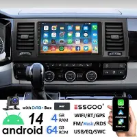 Insta24 Autoradio 2-DIN 9 Zoll Touchscreen Android 14 CarPlay Android Auto GPS Navi DAB+ Bluetooth WiFi 4GB RAM 64GB Speicher für VW T6 Transporter Multivan