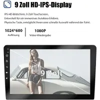 Insta24 Autoradio 2DIN 9 Zoll Touchscreen Android 13 GPS Navigation CarPlay Android Auto Bluetooth WIFI DAB Radio AM FM RDS Freisprechanlage 4x45 Watt 4GB RAM 64GB