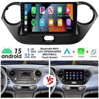 Insta24 Android Autoradio 9 Zoll für Hyundai i10 BA IA 2013-2016 mit GPS Navigation Carplay Android Auto WIFI Bluetooth Touchscreen 32GB Speicher 2 DIN Doppel-DIN