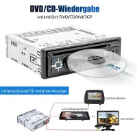 Insta24 Autoradio 1DIN CD DVD Player MP3 USB Bluetooth DAB Plus FM AUX Eingang SD-Karte 4 Zoll Display 4 Kanal 60 Watt mit Fernbedienung Freisprecheinrichtung