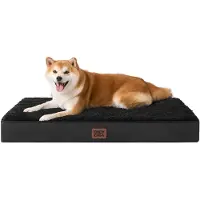 EHEYCIGA Orthopädisches Hundebett 89x58cm Schwarz für mittelgroße Hunde