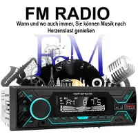 Insta24 Autoradio 1 DIN mit Bluetooth Freisprecheinrichtung Fernbedienung USB SD Karte AUX FM Radio MP3 Player 4 x 60 Watt Mikrofon Equalizer für Kfz Einbau 12V