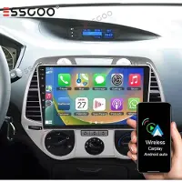 Insta24 Autoradio 9 Zoll Navi für Hyundai i20 PB 2008-2012 Android 14 Carplay Android Auto GPS Navigation 2 DIN Touchscreen Bluetooth 5 AM FM Radio RDS 6 GB RAM