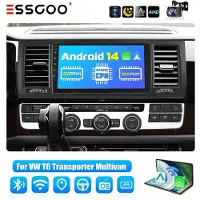 Insta24 Autoradio 9 Zoll für VW T6 Transporter Multivan Android 14 GPS Navi Carplay Touchscreen 2 DIN mit Rückfahrkamera Bluetooth WLAN Freisprecheinrichtung