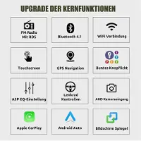 Insta24 Autoradio 2 DIN 7 Zoll Android 15 mit GPS Navi Apple Carplay Android Auto für BMW 3er E46 Rover 75 2GB RAM 64GB Speicher Touchscreen Freisprechanlage