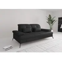 Sit&More 2,5-Sitzer SIT & MORE "Amica, inkl. Sitztiefenverstellung und Armteilverstellung", schwarz, B:202cm H:90cm T:122cm, Sofas, 2 5-Sitzer, wahlweise mit Kopfteilverstellung und Schlaffunktion