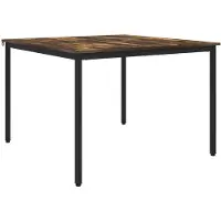 Merkloos Moderner Esstisch, 110 x 110 cm, mit Metallgestell