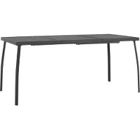Merkloos Anthrazitfarbene Gartenbank aus Stahl, 165x80x72 cm