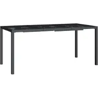 Merkloos Gartentisch aus Stahl mit Mesh-Design, 165 x 80 cm