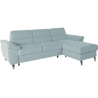 Sit&More Ecksofa SIT & MORE "Sorano L-Form", blau (aqua), B:250cm H:88cm T:161cm, Sofas, Ecksofa, wahlweise mit Schlaffunktion und Bettkasten