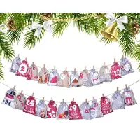 Merkloos Wiederverwendbare Adventskalender-Beutel mit Nummern