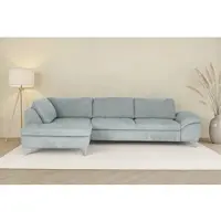 Die Planbar Ecksofa "Ottomane MP-IN14007 L-Form, Breite 306 cm", famosa ocean, B:306cm H:84cm T:197cm, 100% Polyester, Sofas, Ecksofa, wahlweise mit Schlaffunktion und verstellbaren Kopfstützen