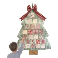 Merkloos Wiederverwendbarer Adventskalender aus Stoff in Form eines Weihnachtsbaums