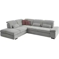 Die Planbar Ecksofa "MP-IN16012 L-Form mit Federkern-Polsterung", silber, B:312cm H:85cm T:260cm, 85% Polyester;15% Nylon, Sofas, Ecksofa, inkl. Sitztiefenverstellung, optional mit Funktionen