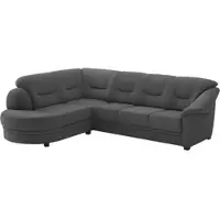 Sit&More Ecksofa SIT & MORE "Savona L-Form, B: 267 cm, Couch mit Federkern, Komfortsitzhöhe 46 cm", dunkelgrau, B:267cm H:90cm T:206cm, Sofas, Ecksofa, optional mit Schlaffunktion