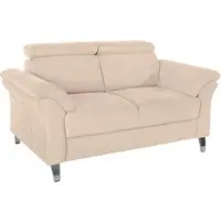 Sit&More 2-Sitzer SIT & MORE "Arngast", beige (creme), B:156cm H:84cm T:93cm, Sofas, 2-Sitzer, inklusive Federkern und Kopfteilverstellung