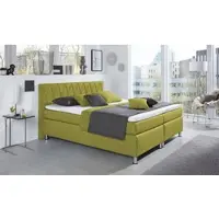 Hapo Boxspringbett "ATLANTA", grün, B:110cm L:210cm, Komplettbetten, Boxspringbett, erhältlich in verschiedenen Breiten, Farben & Maratzenarten