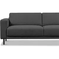 Otto Home Ecksofa "Sveeva, L-Form, B.288 cm, schwarze Metallfüße", anthrazite, B:288cm H:78cm T:243cm, 100% PES, Sofas, Ecksofa, langlebiger Strukturstoff, mit Wellenunterfederung, viele Farben