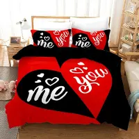 Merkloos Omgoods – Bettwäsche-Set, 220 x 240 cm, Schwarz-Weiß, mit 2 Kopfkissenbezügen