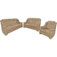 Sit&More Polstergarnitur SIT & MORE "Basel", braun (cafe), Luxus-Microfaser ALTARA NUBUCK, Sitzmöbel-Sets, Polstergarnitur, Set, bestehend aus 3-Sitzer + 2-Sitzer + Sessel