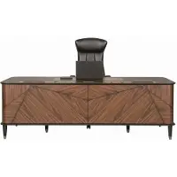JVmoebel Moderne Braune Arbeitszimmer Möbel Designer Schreibtisch Sessel 2tlg