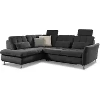 Die Planbar Ecksofa "MP-IN20016 L-Form mit Kaltschaum-Polsterung", schwarz, B:242cm H:87cm T:116cm, 100% Polyester, Sofas, Ecksofa, optional Kopfstützen & Schlaffunktion, mit Kaltschaum-Polsterung