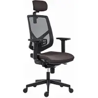 Powerton Ergonomischer Bürostuhl ERGO TINA mit Netzrücken, Grau