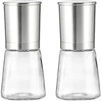 Ritzenhoff & Breker Gewürzmühle "Basic", silber (silberfarben), H:14cm Ø:6,5cm, Küchenmühlen, Gewürzmühle, Keramik-Mahlwerk mit Einstellrad