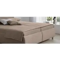 Hapo Tagesdecke "Casino, Plaid", beige (hellbraun), B:160cm L:70cm, Polyester, Tagesdecken, Tagesdecke, beidseitig Stoff mit Vließwatte versteppt