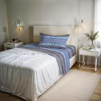 Merkloos Solidchoice – Bettwäsche-Set für Einzelbett, aus Baumwolle, 90x200 cm