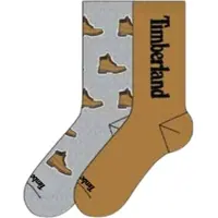 Timberland Kids 2 Pack All Over Print Boot Crew med gry heather S