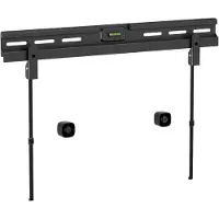 Equip 37"-86" TV-Wandhalterung ohne Bohren, 94 cm (37"), 2,18 m (86"), 200 x 200 mm, 600 x 400 mm, Kunststoff, Edelstahl, Schwarz
