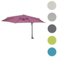 Mendler Wandschirm Casoria, Ampelschirm Balkonschirm Sonnenschirm, 3m neigbar, Polyester Alu/Stahl 9kg - lavendel-rot