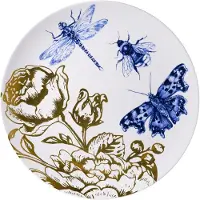 Heinen Delfts Blauw – Wandteller Insecten met vleugels