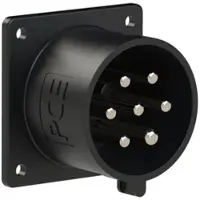 Pce 627-7f7v CEE-Anbaugerätestecker gerade (75x75mm) 32A 7p 7h IP44/IP54 6277f7v