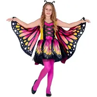 Widmann Schmetterlingskostüm in Rosa mit Flügeln - 140 cm