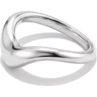 Thomas Sabo Fingerring "Fluid Elegance Ring" Gr. 52, silber (silberfarben), Fingerringe, Damen, 52, Silber 925 (recycelt), Fingerring