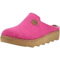 Rohde Pantoffel "Foggia-D", Damen, Gr. 41, Filz, pink, Schuhe Pantoffel, Homeslipper, Wohlfühlschuh, Filz Clog mit Plateausohle