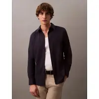 Calvin Klein Langarmhemd "LONG SLEEVE SOLID STRETCH SLIM SHIRT" slim fit, in Unifarbe