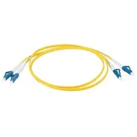 EFB Elektronik IPL-DR-LCULCU-2-0300 INFRALAN Duplex Jumper LC-LC 9/125μ, OS2, LSZH, gelb, 2.0mm, 3m IPLDRLCULCU20300