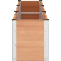 vidaXL Hochbeet Braun 300 x 50 x 54 cm WPC und Aluminium