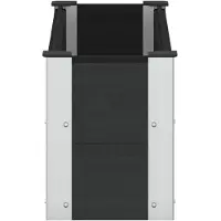 vidaXL Hochbeet Schwarz 100 x 30 x 36 cm WPC und Aluminium