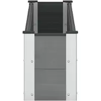 vidaXL Hochbeet Grau 150 x 30 x 36 cm WPC und Aluminium