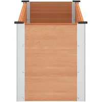 vidaXL Hochbeet Braun 150 x 50 x 54 cm WPC und Aluminium