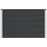 vidaXL Hochbeet Schwarz 150 x 50 x 91 cm WPC und Aluminium