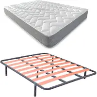 OEM Bett mit Wendematratze (Winter/Sommer) + Lattenrost, 90x190 cm