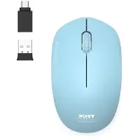 Port Connect 900544, Beidhändig, Optisch, RF Wireless, 1600 DPI, Türkis