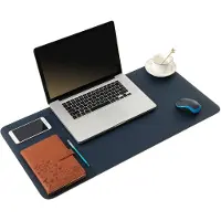 Merkloos Schreibtischunterlage aus Leder, beidseitig verwendbar, für Laptop und zum Schreiben