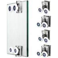 Dripio Duschrollen 25 mm, 4er-Set für 6-8 mm Glas, Edelstahl
